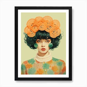 Hipster Crochet Illustration 2 Art Print