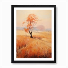 Autumn Orange Landscape 5 Art Print