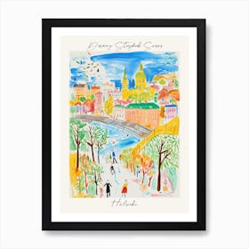 Poster Of Helsinki, Dreamy Storybook Illustration 3 Art Print