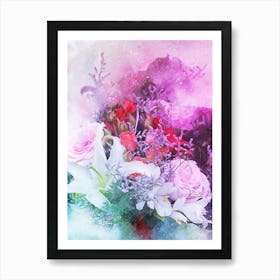 Watercolor Flowers 1 Art Print