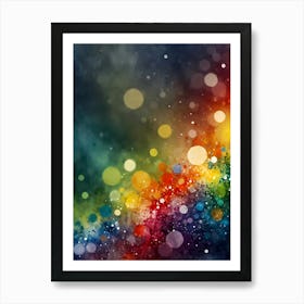 Abstract Rainbow Bokeh Art Print