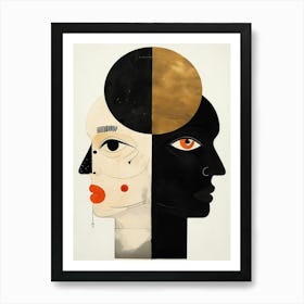 two Faces art print  Art Print