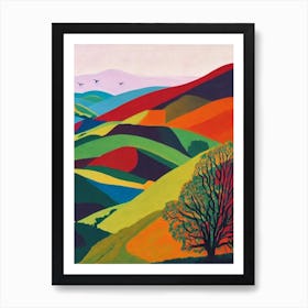 Lake District National Park 1 United Kingdom Abstract Colourful Art Print