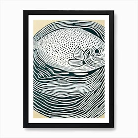 Sea Bream Linocut Art Print