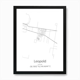 Leopold,Australia Minimalist Map Poster