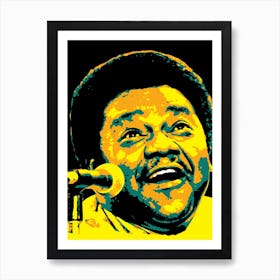 Fats Domino Music Pianist Legend in Pop Art Art Print