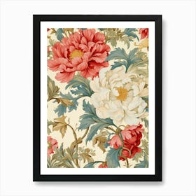 Floral Wallpaper 380 Art Print