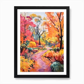 Autumn Gardens Painting Gothenburg Botanical Garden Sweden 1 Art Print