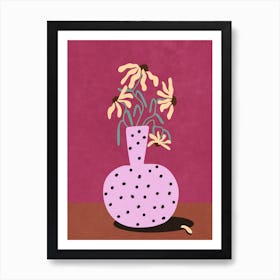 Cute Flowers in vase Art Print