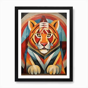 Tiger Geometric Abstract 8 Art Print