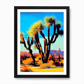 Joshua Trees In Mojave Desert Nat Viga Style  (6) Art Print