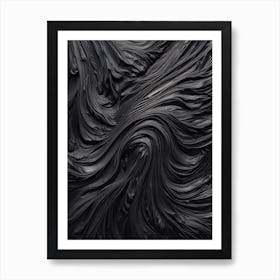 Black Art Textured 2 Art Print