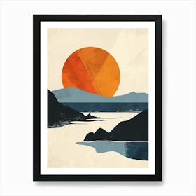 Sunset Over Scotland Art Print