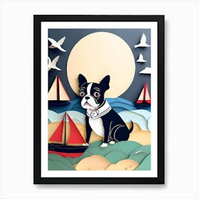 Boston Terrier-Reimagined 28 Art Print