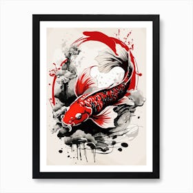 Japanese Vintage Koi Fish Art Print