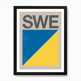 Sweden Flag Art Print