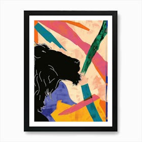 Lion 2 Cut Out Collage Art Print