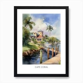 Cape Coral Watercolor 2 Travel Poster Art Print