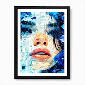 Ponder Face - Wondering Abstract Art Print