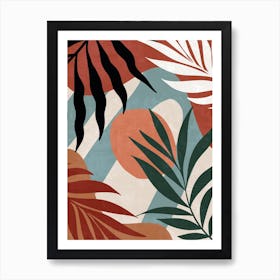 Abstract Tropical Leaves 10 Art Print