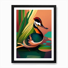 Wood Duck Pop Matisse Bird Art Print