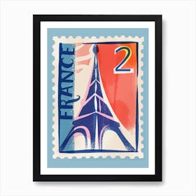 France Postage Stamp Art Print