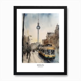 Berlin Germany Watercolour Travel Poster 3 Art Print