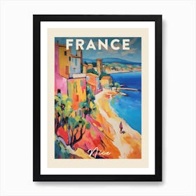 Nice France 3 Fauvist Painting Travel Poster Art Print