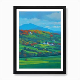 Killarney National Park Ireland Blue Oil Painting 1  Art Print