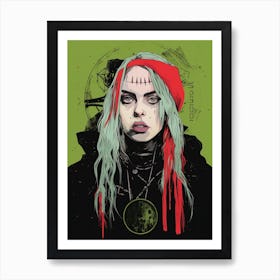 Billie Eilish Tarot Style 1 Art Print