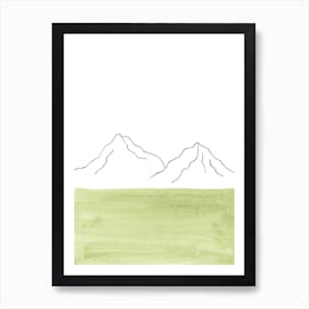 Minimalist Mountains Art Print