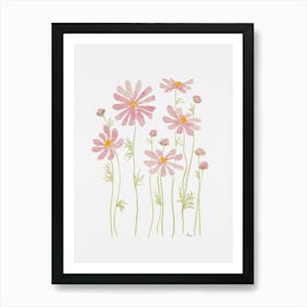 Pink Lemonade Daisies Art Print