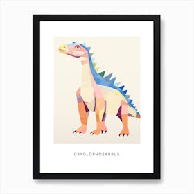 Nursery Dinosaur Art Cryolophosaurus Poster Art Print