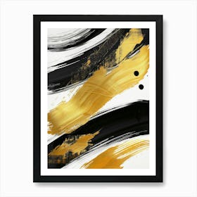 Abstract Gold And Black 1 Art Print