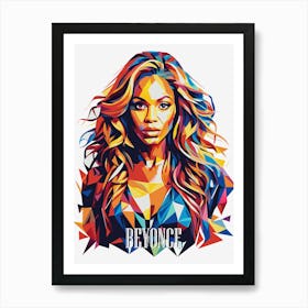 Beyonce 02 Portrait Music WPAP Pop Art Art Print