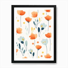 Whispers of Poppies: Elegant Floral Poster Print Art Print