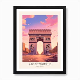 Arc De Triomphe Paris France Travel Poster Art Print