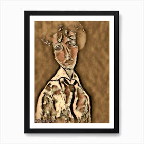 Abstract Portrait Of A Woman 5 Art Print