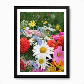 Joy With Flowers Art Print