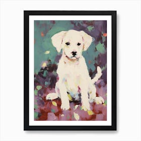 A Bichon Frise Dog Painting, Impressionist 2 Art Print