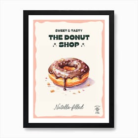 Nutella Filled Donut The Donut Shop 2 Art Print