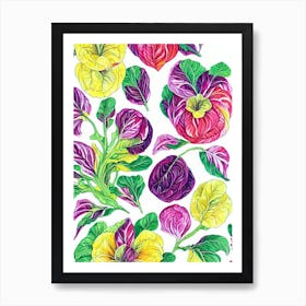 Radicchio Marker vegetable Art Print