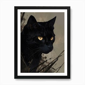 Black Cat 1 Art Print