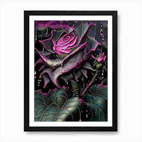 Flower Dragon Rose (768 X 1024 Pixel) Art Print