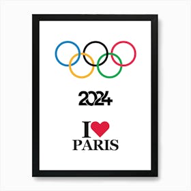 Paris 2024 Olympics logo is a sophisticated and distinctive work of art. Decorate the place as you wish.7 Art Print