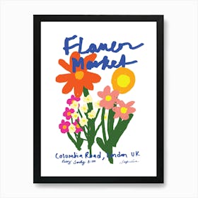 Columbia Road Flower Market Art Print