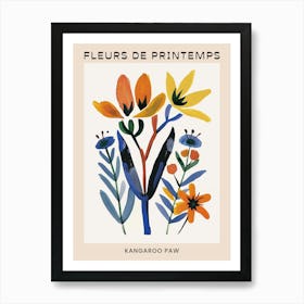 Spring Floral French Poster  Kangaroo Paw 1 Art Print