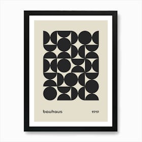 Black Bauhaus Print Mid Century Modern Geometric Wall Art Pop Culture Print Modern Art Exhibition Poster Minimalist Retro Print Gift Art Print