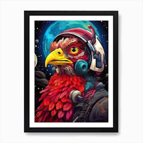 Space Rooster Art Print