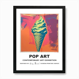 Poster Ice Cream Cone Pop Art 3 Art Print